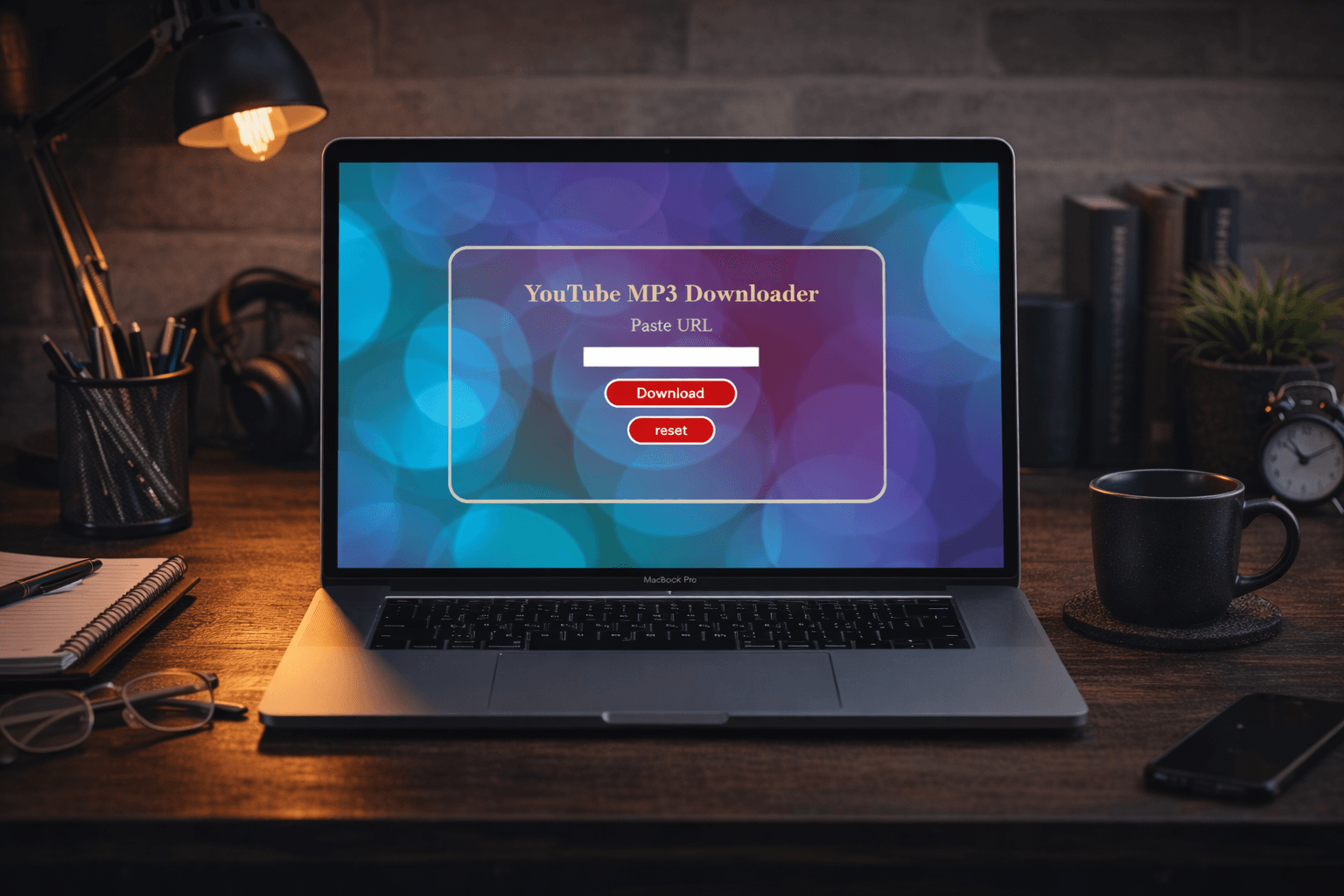 A conceptual design for a desktop application.
